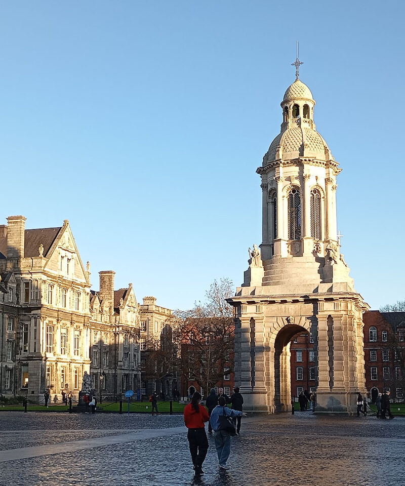 Strolling through Trinity College Dublin with David of Dublin Walkabout Private Tours