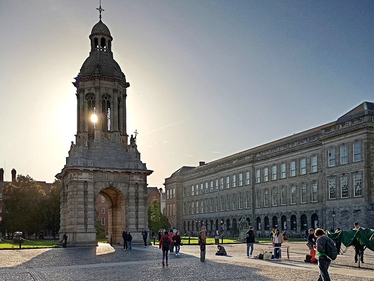 A stroll through the historic Parliament Square at Trinity College Dublin with David of Dublin Walkabout Tours
