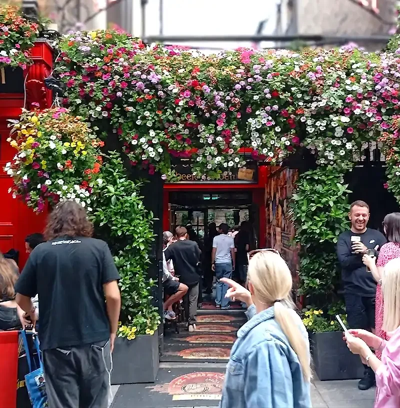 Best Dublin Private Walking Tour with local guide David guiding past the famous Temple Bar Pub